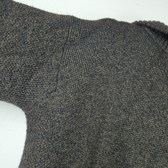 ALPACA FULL ZIP SWEATER Womens XL  Peru ARTE INKA BERFASS Brown Pockets Soft - Picture 10 of 13